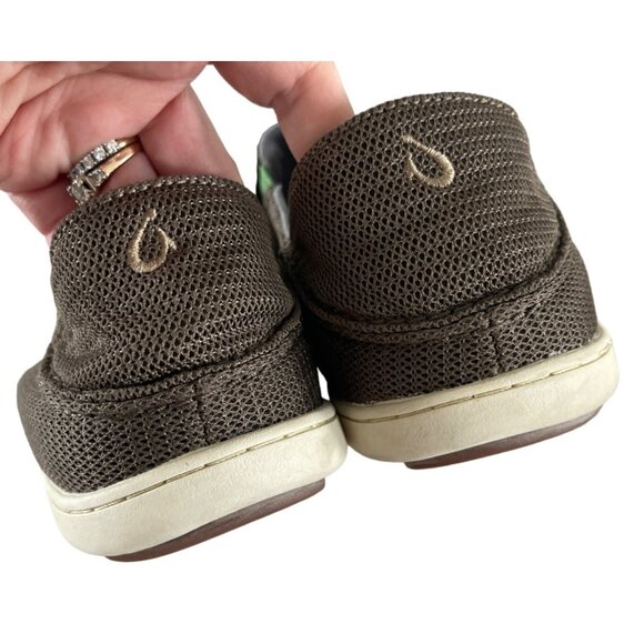 Olukai Nohea Mesh Slip On Grey/Lime Mesh Mens Casual 10188-13AP Men's US 9 EU 42 - Picture 5 of 9